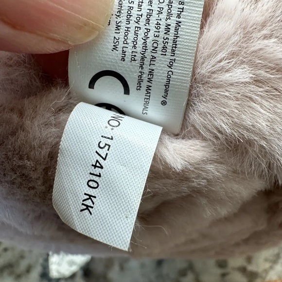 Manhattan Toy Company Pink Bunny Soft Rabbit Plush Stuffed Animal Easter Lovey - Picture 4 of 11